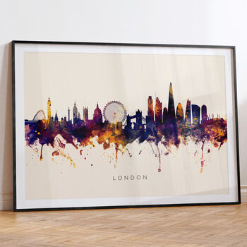 London Cityscape Skyline Print, 7 of 12