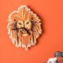 Lion Wooden Bedroom Wall Clock, thumbnail 1 of 7