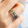 Personalised Molten Sterling Silver Brass Spinner Ring, thumbnail 1 of 6