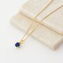 Sapphire Blue Swarovski Crystal Pendant Necklace, thumbnail 2 of 7