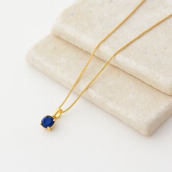 Sapphire Blue Swarovski Crystal Pendant Necklace, 2 of 7