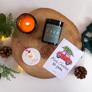 Personalised Fleece Navidad Christmas Candle Gift Set, 6 of 8