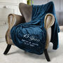 Personalised Sapphire Anniversary 45 Years Married Blanket, thumbnail 1 of 3