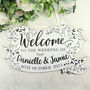 Personalised Botanical Wooden Wedding Sign, thumbnail 8 of 9