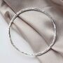 Sterling Silver Bark Bangle, thumbnail 6 of 8