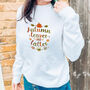 Autumn Leaves And Lattes Jumper, thumbnail 3 of 5