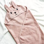 Personalised Baby Bunny Hooded Cotton Towel, thumbnail 5 of 9