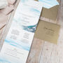 Ocean Road Concertina Wedding Invitations With Integrated RSVP, thumbnail 5 of 7