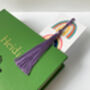 Personalised Rainbow Pattern Luxury Handmade Bookmark, thumbnail 2 of 6