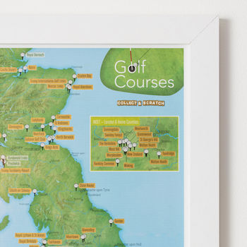 Personalised Scratch Off UK Golf Courses Print, 6 of 9