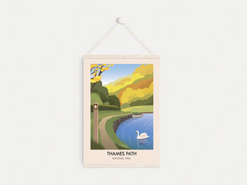 Thames Path National Trail Travel Poster, 6 of 8
