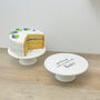 White Ceramic Cake Stand And Cake Plate Gift For Bakers, thumbnail 4 of 12