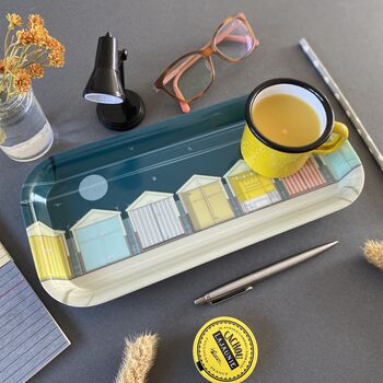Beach Huts Melamine Tray, 4 of 7