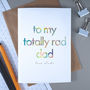 Totally Rad Dad | Funny Father's Day Card, thumbnail 1 of 2