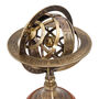 22cm Bronze Armillary Sphere With Wooden Base, thumbnail 4 of 9