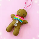 personalised gingerbread man teddy