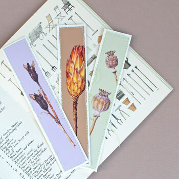 Botanical Bookmarks With Dried Flower Illustrations, 4 of 5