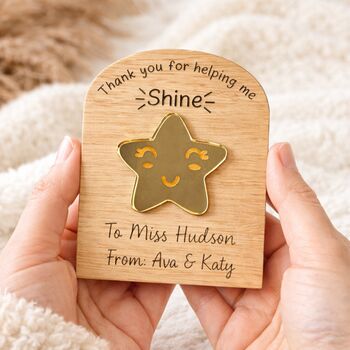 Personalised 'Helping Me Shine' Teacher Star Gift Set, 2 of 4