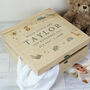 Personalised Safari Animals Wooden Keepsake Box, thumbnail 3 of 4