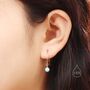 Sterling Silver Blue Opal Bead Dangle Earrings, thumbnail 8 of 11