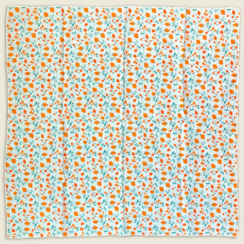 Strawberry Print Cotton Blend Square Scarf, 4 of 4