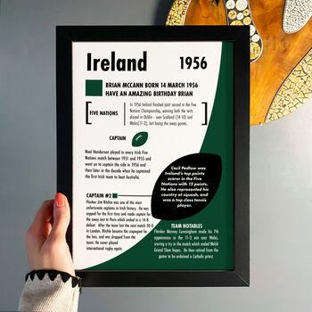 Personalised Rugby Print – 70th Birthday Gift Featuring Your Birth‑Year Season, 5 of 9