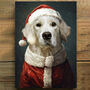 Personalised Santa Father Christmas Dog Portrait, thumbnail 1 of 3