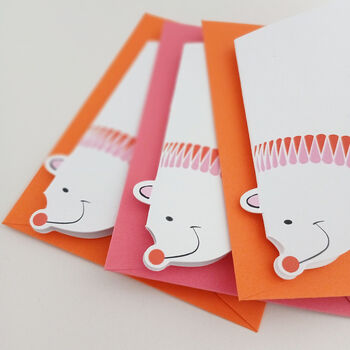 Mini Christmas Bear Cards Six Pack, 2 of 4