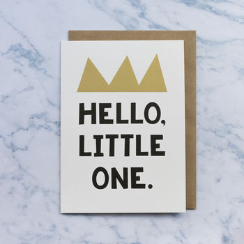 'Hello, Little One' Greetings Card, 2 of 3