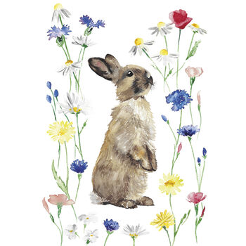 Bunny Hand Painted Greetings Card, 3 of 3