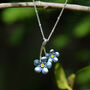 Forget Me Not Blue Flower Pendant Necklace, thumbnail 1 of 6