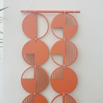 Coral / Flamingo Cut Out Plywood Geometric Art, 4 of 5