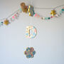 Clay Decoupage Flower Mobile With Letter, thumbnail 4 of 5