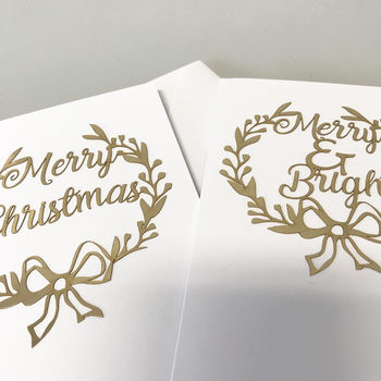 Paper Cut Luxury Gold Christmas Card, 8 of 12