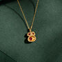 Real Ruby Gold Vermeil Plated Necklace July Birthstone, thumbnail 4 of 10