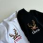 Christmas Reindeer Personalised Baby Zip Sleepsuit | Newborn Essentials, thumbnail 5 of 8