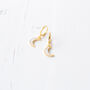 Tiny Crescent Earrings, thumbnail 3 of 8