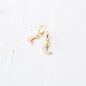 Tiny Crescent Earrings, 3 of 8
