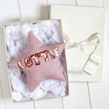 Personalised Embroidered Fabric Star Gift, 11 of 12