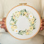 Lemon Wreath Embroidery Hoop Kit, thumbnail 3 of 5