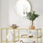 Console Table Tempered Glass Metal Frame Modern Shelves, thumbnail 6 of 7