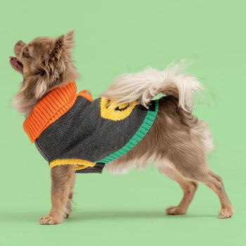 Smiley Knitted Dog Jumper, 3 of 5