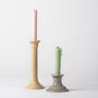 Handcrafted Ceramic Pale Pink Taper Candle Stick, thumbnail 3 of 3