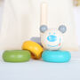Wooden Bear Toy And Personalised Bunny Rabbit Bag, thumbnail 4 of 5