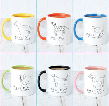 Best Dog Dad Illustration Breed Mug, 3 of 9