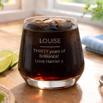 Personalised Engraved Message Whisky Glass, 4 of 5