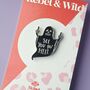 See You In Hell Ghost Enamel Pin Badge, thumbnail 1 of 3