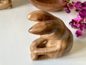 Yoga Bunny Rabbit Statue 13cm Pilates Gift Home Decor, 5 of 10