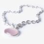 Pink Quartz Amulet Silver Chain Necklace, thumbnail 4 of 5