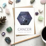 Cancer Star Sign Constellation Birthday Card, thumbnail 1 of 2